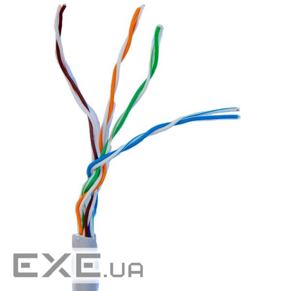 Кабель мережевий UTP 305м , cat.5e, CCA, 4*2*0,51, PVC, indoor, grey GEAR (GEC-UTPCCA051305)