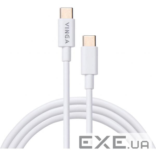 Дата кабель USB-C to USB-C 1.0m 45W PVC Vinga (VCPCTC45W)