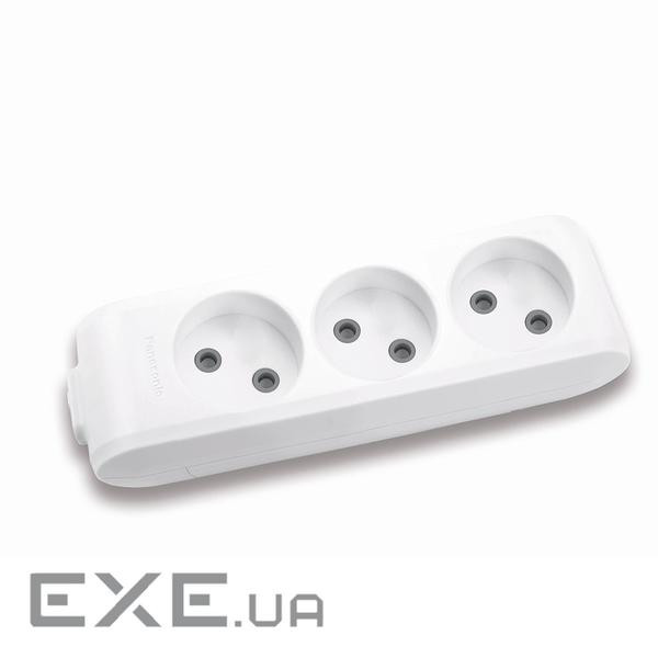Колодка для подовжувача Panasonic X-tendia 3 гнізда grey (WLTB02302GR-UA)