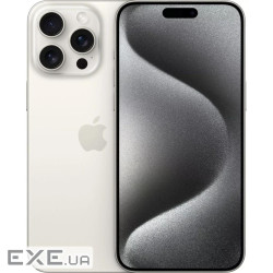 Мобільний телефон Apple iPhone 15 Pro 256Gb (Grade A) White Titanium USED (iP15Pr25WhT_A)
