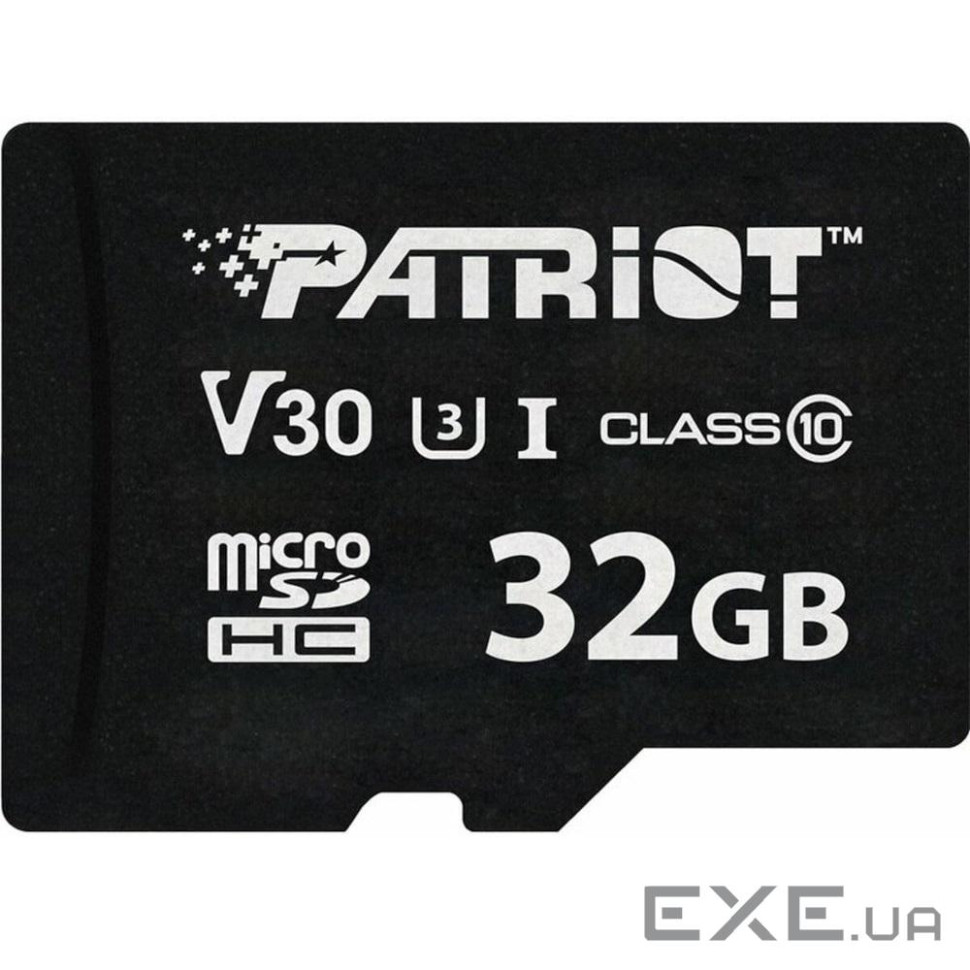 Карта пам"яті Patriot VX Series 32GB Micro SDHC V3 0 Class 10 Memory Card - UHS-I U3 (PSF32GVX31MCH) Patriot VX Series 3