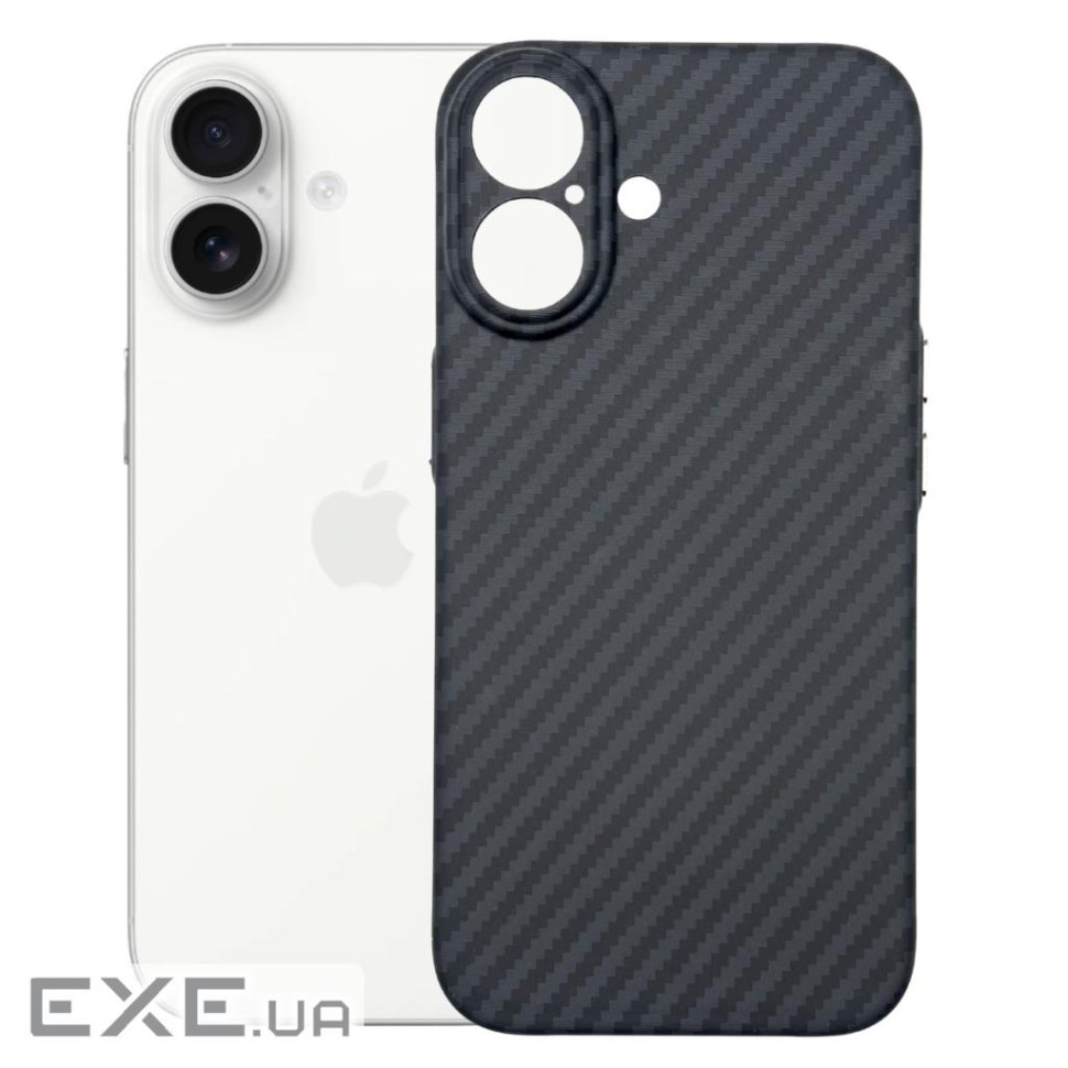 Чохол до мобільного телефона BeCover FIBRA Carbonite MagSafe Apple iPhone 17 Black (715406)