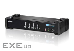 CubiQ 4-портовий комутатор USB 2.0 DVI KVMP , кабелі в комплекті (CS1764A-AT-G)