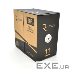Кабель КВПЕ FTP-cat.6 (4 * 2 * 0.54), Ritar, (CU), для внутр. робіт, 305м , White, Corton BOX, Q (07818)