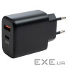Зарядний пристрій Vinga GaN 65W PD+QC 1C1A ports Wall Charger (VCPCHCA65B)
