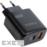 Зарядний пристрій Vinga GaN 65W PD+QC 1C1A ports Wall Charger (VCPCHCA65B)