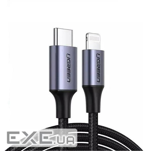 Кабель USB 2.0 Type-C M-Lightning M, 2 м, (20V/3A), (60W) Чорний , US304 UGREEN (60761)
