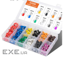 Набір клем / наконечників 600шт VE2508 (R-100, B-100, Y-50, Bl-50, O-50, P-50, G-50, W (VE2508(600)) VE2508 (R-100, B-10