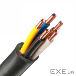 Кабель Одескабель ВВГ 5*2,5 (ож) -0,66 ціна за метр бухта 100 м. чорний (15296 100м) )