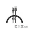 Дата кабель USB 2.0 AM to Micro 5P 1.0m 2.4A grey-black Baseus (CAMKLF-BG1)