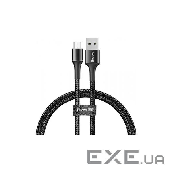 Дата кабель USB 2.0 AM to Micro 5P 1.0m 2.4A grey-black Baseus (CAMKLF-BG1)