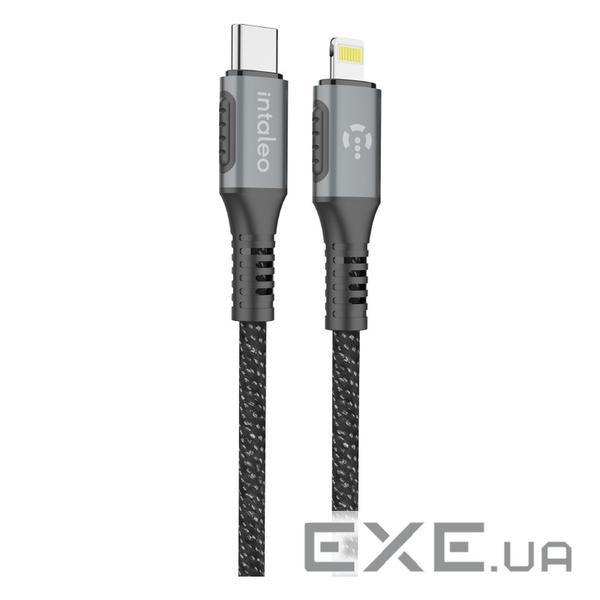Дата кабель USB-C to Lightning 1.2m CBGPD30WTL1 30W grey Intaleo (1283126518089)