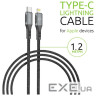 Дата кабель USB-C to Lightning 1.2m CBGPD30WTL1 30W grey Intaleo (1283126518089)