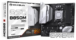 Материнська плата AM5 Maxsun Terminator B850M WIFI, B850, 4xDDR5, Int.Vid (MS-TERMINATOR B850M WIFI)