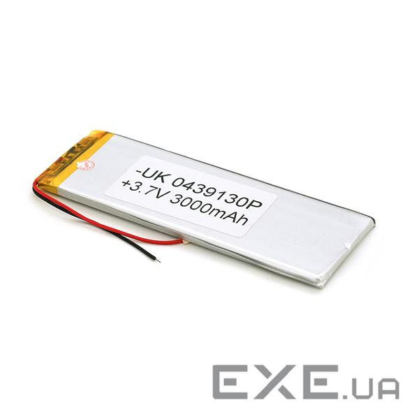 Літій-полімерний акумулятор 4*39*130mm (Li-ion 3.7В 3000мА&middot,год) (0439130) ) (0439130)