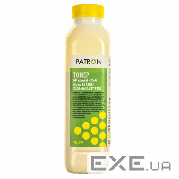 Тонер HP CLJ 1500/3000/4600/CP1215) YELLOW 250г Patron (HCS-A-Y-250)