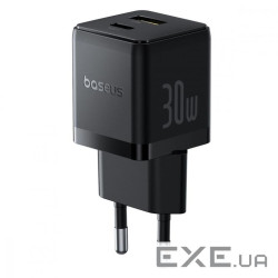 Зарядний пристрій Baseus 1xUSB-C 30W + 1xUSB + cable USB-C to USB-C 60W 1.0m (P1011160A113-01)