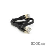 Патч-корд літій плоский WEEPDA, UTP, RJ45, Cat.7, 0.5m, Cu, чорний (PCMF-CU7 / 0.5Bk)
