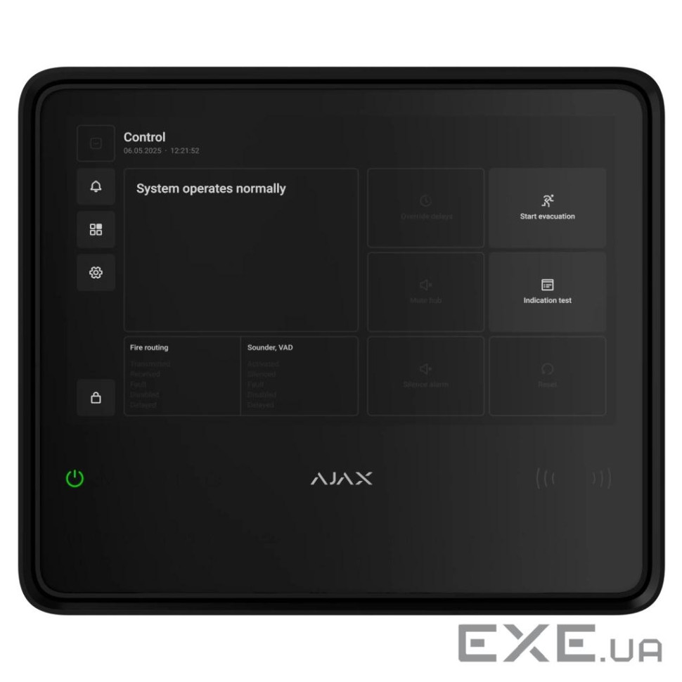 Модуль управління розумним будинком Ajax EN54 Fire Hub black