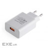 Зарядний пристрій Vinga QC3.0 Quick Wall Charger 1xUSB 18W Max (VWCQAW)
