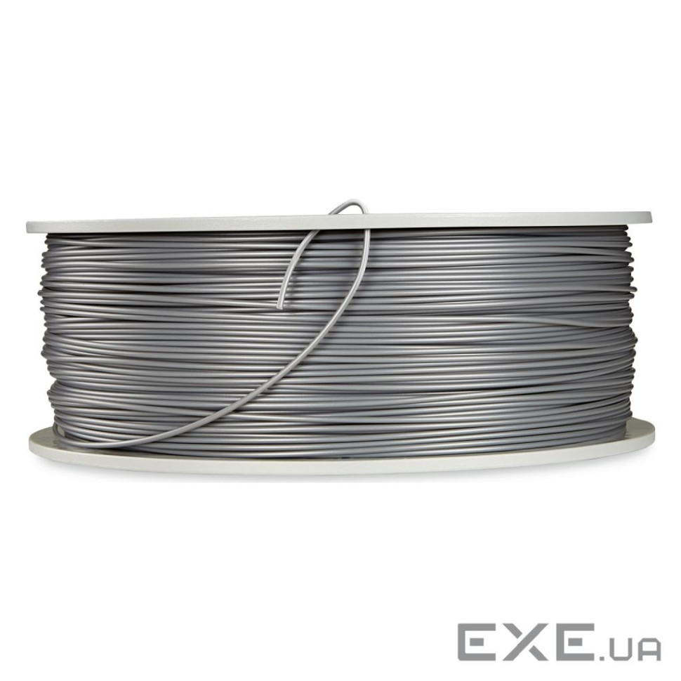 PLA-волокно Verbatim для 3D-принтера 1,75 мм, 1 кг -Сірий (сріблястий-металевий) (55319)