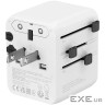 Зарядний пристрій Canyon OnTour 20 2xUCB-C + USB-A EU/UK/US/AUS 20W White (CNS-TA20W1005W)