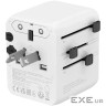 Зарядний пристрій Canyon OnTour 20 2xUCB-C + USB-A EU/UK/US/AUS 20W White (CNS-TA20W1005W)