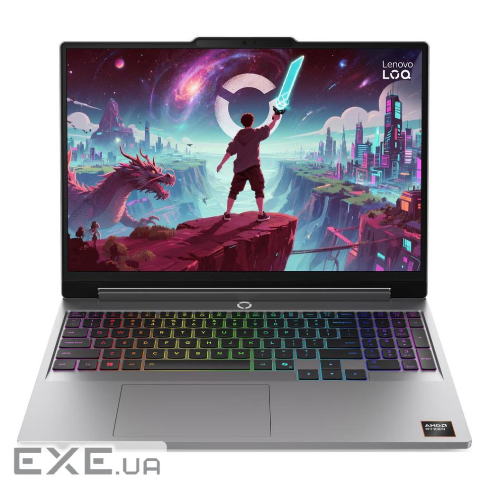 ноутбук 15.3FM_165Hz/R7 250/16/512/RTX 5060 8GB/DO S/BL/Luna Grey/2Y LENOVO LOQ 15AHP11 (83TN00BDRA