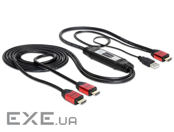 Перехідник моніторний Delock HDMI 1x2 (Splitter),Act 1080p USB-powered 2.0m (70.08.3279)