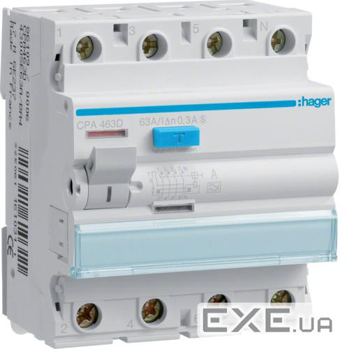 ПЗВ 4P 6kA 63A 300mA A S (CPA463D)