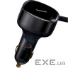 Автомобільний зарядний пристрій BASEUS Enjoyment Retractable 2-in-1 C+L 30W Black w/2 (CGTX000001)