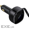Автомобільний зарядний пристрій BASEUS Enjoyment Retractable 2-in-1 C+L 30W Black w/2 (CGTX000001)