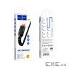 Кабель HOCO X59 USB to iP 2.4A, 1m, nylon, TPE connectors, Black (6931474744869)
