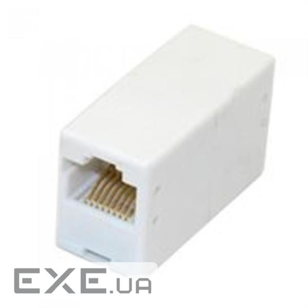 З'єднувач Voltronic RJ45 8P8C мама/ мама RJ45 для соединения кабеля, белый (11445)
