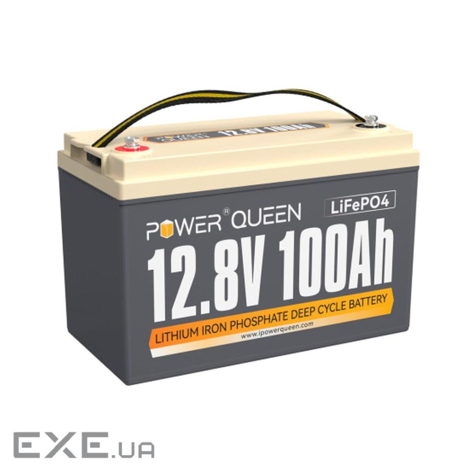 Акумуляторна батарея LiFePO4 Power Queen 12.8V 100Ah H190, 1280Wh, BMS 10 (PowerQueen-128V100Ah-H19)
