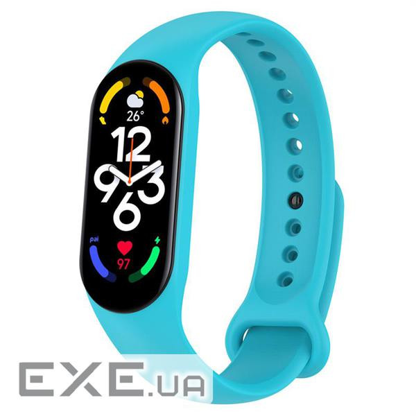 Силіконовий ремінець BeCover для Xiaomi Mi Smart Band 7 Light Blue (707488)