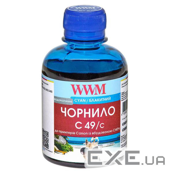 Чорнило WWM CANON GI-490 200г Cyan (C49/C)