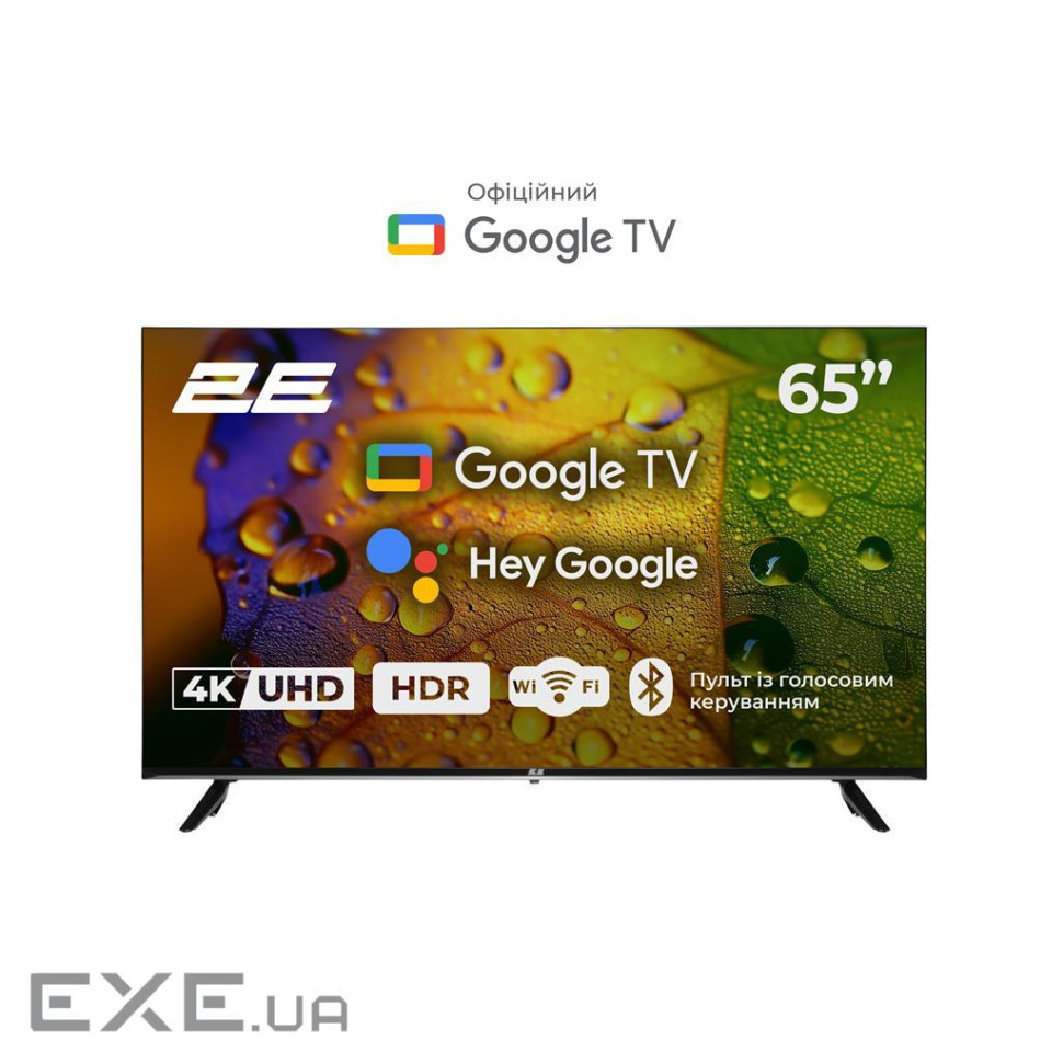 Телевізор 65" 2E LED 4K 60Hz Smart Google TV Black (2E-65A07K) 65" 2E LED 4K 60Hz Smart Google TV Black (2E-65A07K)