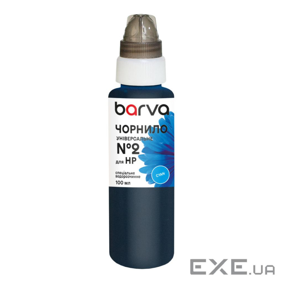 Чорнило Barva HP 2 100 мл, universal, cyan (HU2-361e)