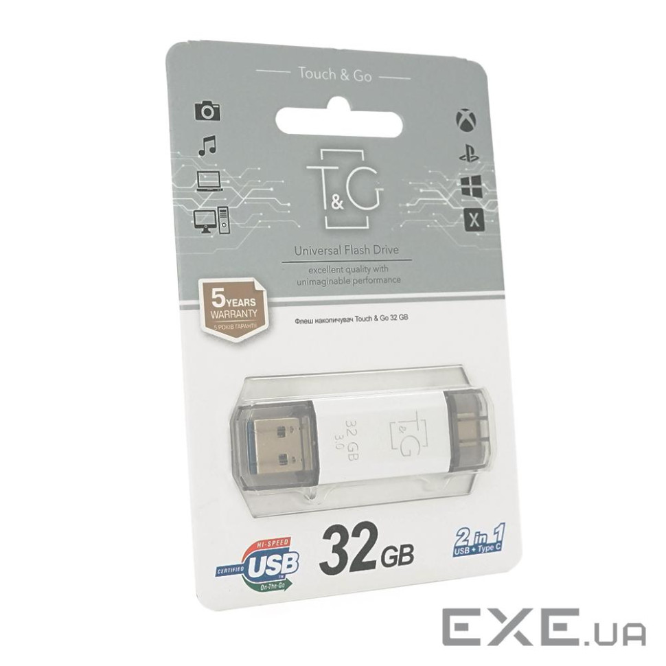 Флеш-накопичувач T&G 009 Star S, USB 3.0+Type-C, 32GB, Metal, Bli (T& (T& (T&G 009 Star S3 / 32)