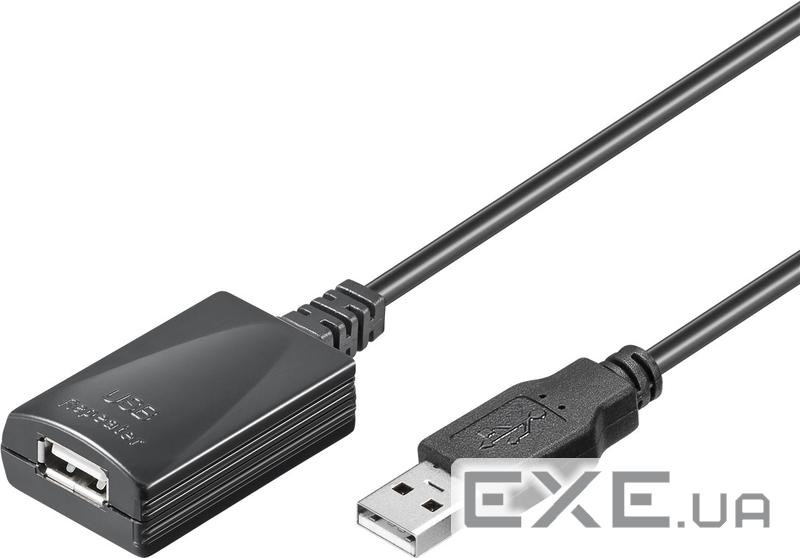 Подовжувач пристроїв активн USB2.0 A M/F (Active) 5.0m,AWG24+28 каскад 4x 2xShielded,чо (75.06.8876) (75.06.8876)