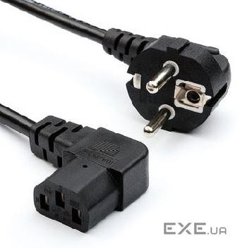 Кабель живлення Schuko кутовий PC-186A CEE7/17-C13, 1.8M, 0.75mm (PC-186A CEE7/17-C13-CCA18)