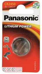 Батарейка Panasonic CR 2450 * 1 LITHIUM (CR-2450EL/1B)