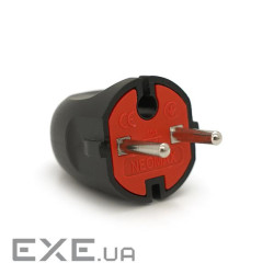 Вилка без заземлення 6А 250V A113B, Black Q50 (NX1102)