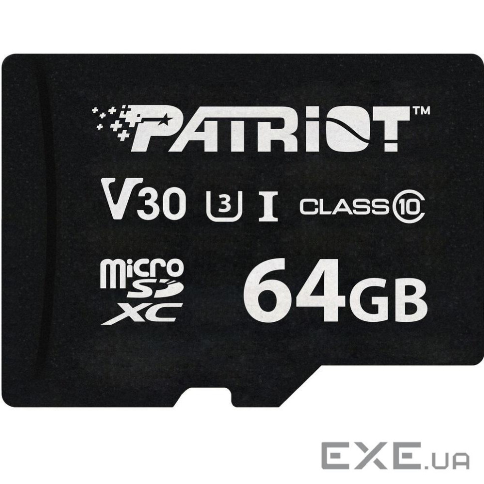 Карта пам"яті Patriot VX Series 64GB Micro SDXC V3 0 Class 10 Memory Card - UHS-I U3 (PSF64GVX31MCX) Patriot VX Series 6