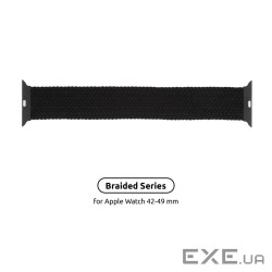 Ремінець Armorstandart Braided Solo Loop для Apple Watch 42mm/44mm/45mm/49mm Charcoal Size (ARM58073)