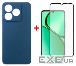 Чохол до мобільного телефона Dengos Realme C63 Carbon + glass Blue (DG-KM-104)