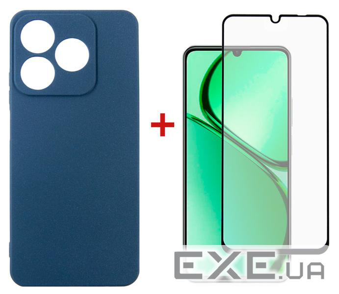 Чохол до мобільного телефона Dengos Realme C63 Carbon + glass Blue (DG-KM-104)