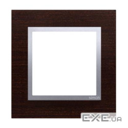 Рамка Premium NATURE 1x, дерево серебряное венге (DRN1/84)