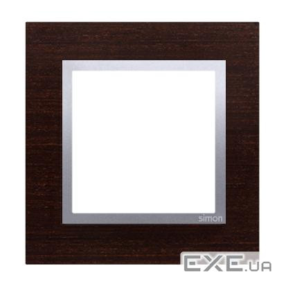 Рамка Premium NATURE 1x, дерево серебряное венге (DRN1/84)